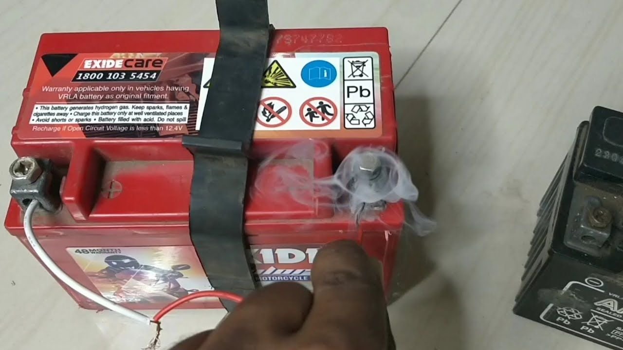 charging a motorcycle battery with a battery charger